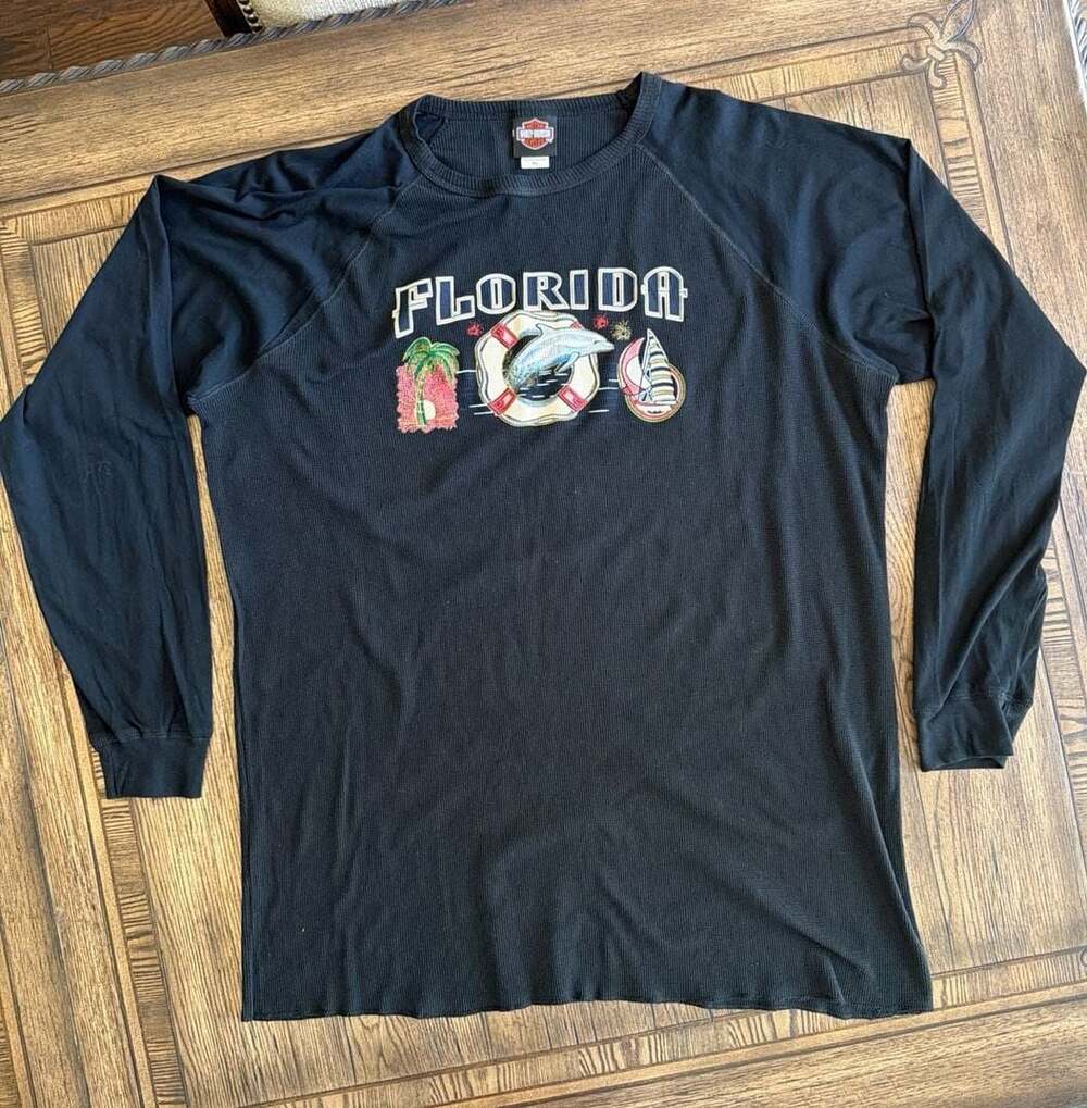Harley-Davidson Florida Graphic Long Sleeve Thermal Shirt Size XL